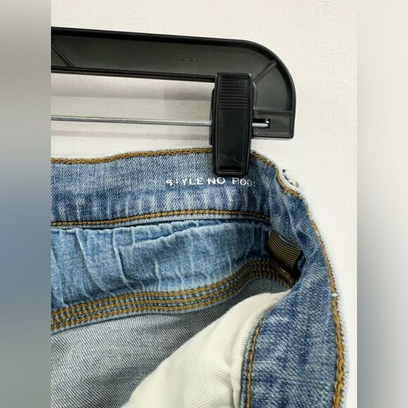 Purple Ripped Distressed Paint Spatter Skinny Jeans- Size 33" x 32" - Picture 9 of 16